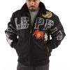 Classic Pelle Pelle Men MB Decorated Patches Black Jacket