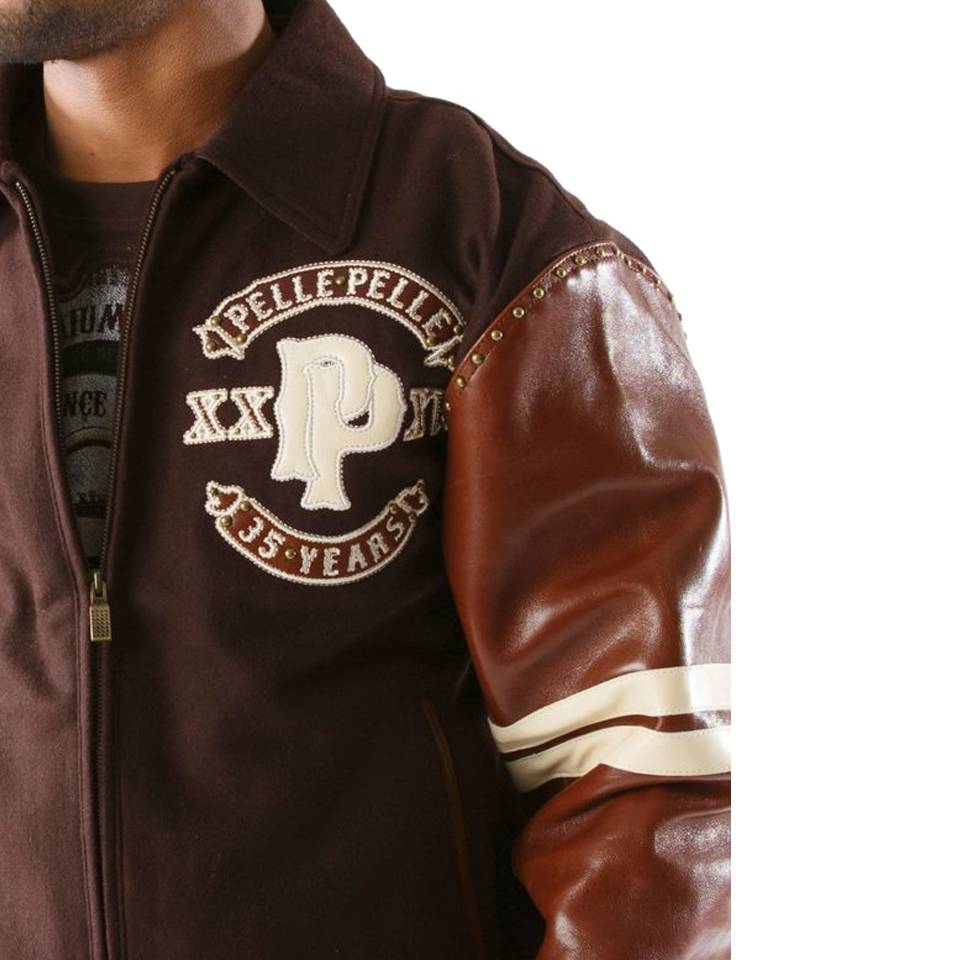 Classic Pelle Pelle Men MB Panther Brown Wool Jacket