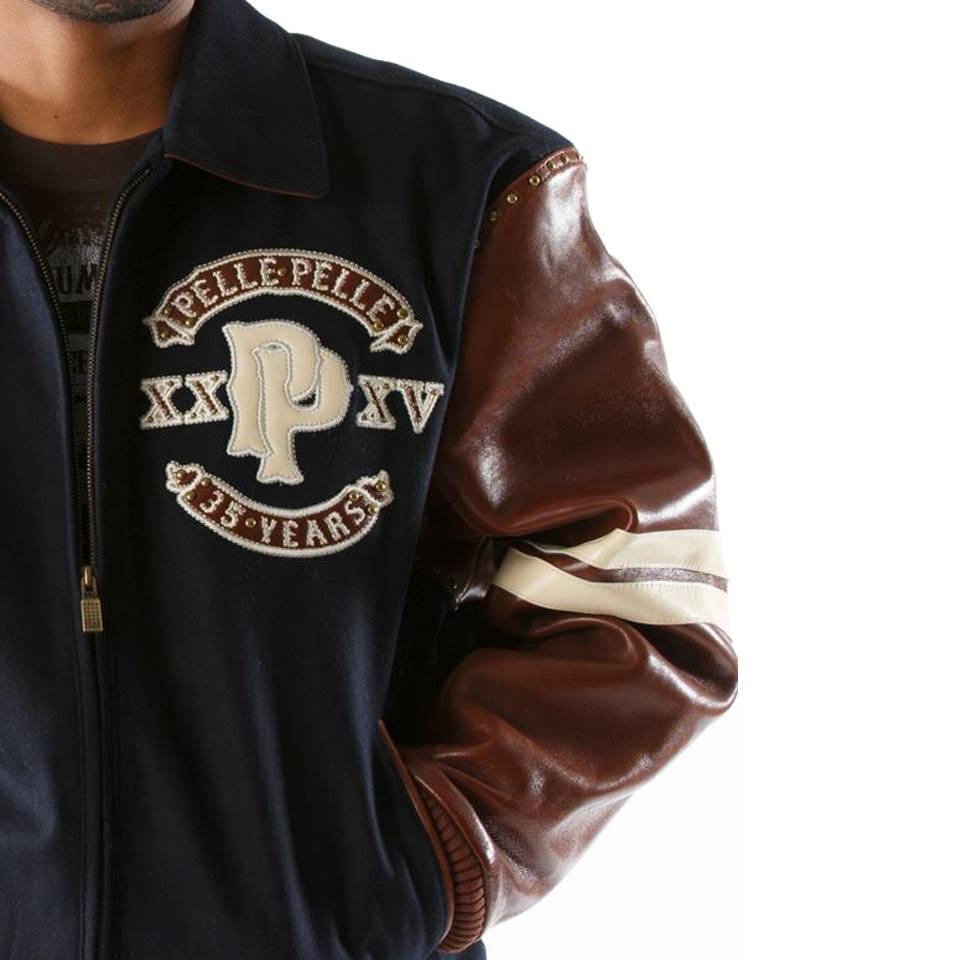 Classic Pelle Pelle Men MB Panther Navy Blue Wool Jacket