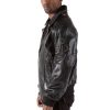 Classic Pelle Pelle Men's Black Biker Leather Jacket