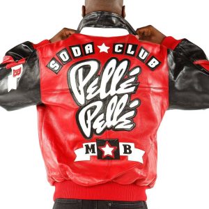 Classic Pelle Pelle Soda Club Plush Red Leather Jacket