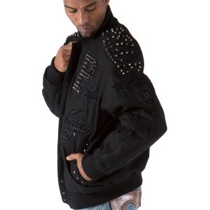 Classic Pelle Pelle Victory Glory Black Varsity Jacket