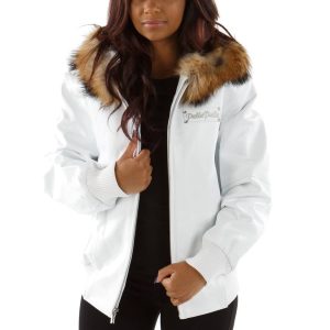 Classic Pelle Pelle White Fur Hood Jacket