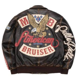 Dark Brown Pelle Pelle American Bruiser MB Distress Dark Brown Jacket