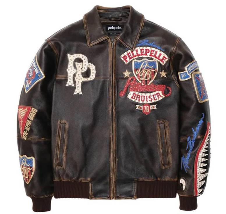 Dark Brown Pelle Pelle American Bruiser MB Distress Dark Brown Leather Jacket