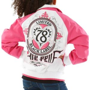Girls Pelle Pelle Black Label MB White Wool Jacket