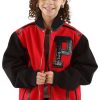 Girls Pelle Pelle Gator P Red Varsity Jacket