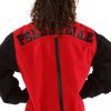 Girls Pelle Pelle Gator P Red Varsity Wool Jacket