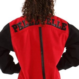 Girls Pelle Pelle Gator P Red Varsity Wool Jacket