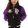 Girls Pelle Pelle Kids Soda Club Heritage Series Black Jacket