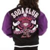 Girls Pelle Pelle Kids Soda Club Heritage Series Black Wool Jacket