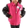 Girls Pelle Pelle MC Marc Buchanan 1978 World Domination Pink Wool Jacket