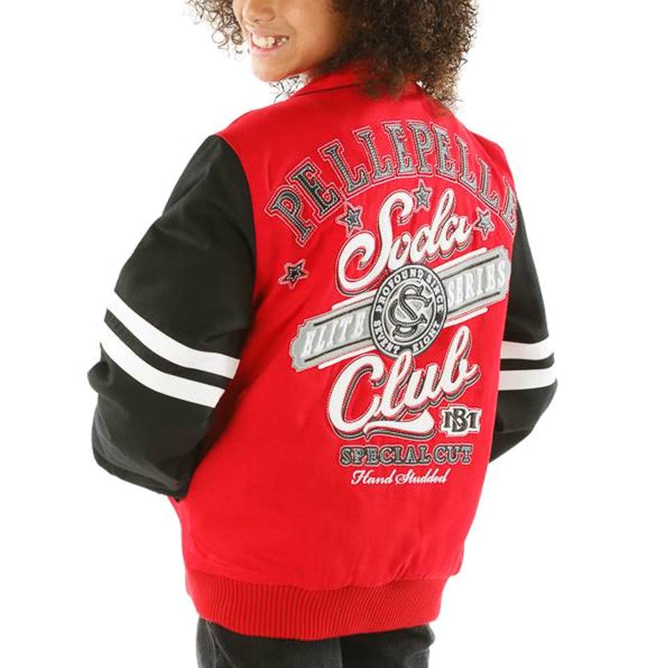 Girls Pelle Pelle Soda Club Elite Series MB Red Wool Jacket