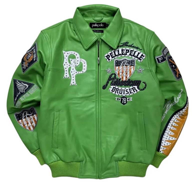Green Pelle Pelle American Bruiser MB Plush Jacket