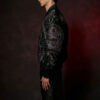 Iconic Pelle Pelle America Quilted Black Leather Real Jacket