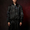 Iconic Pelle Pelle America Quilted Black Plsuh Leather Jacket