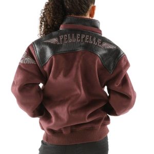 Kids Pelle Pelle Airborne Maroon Jacket