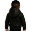 Kids Pelle Pelle Black Leather Genuine Jacket