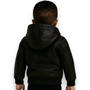 Kids Pelle Pelle Black Leather Genuine Jacket