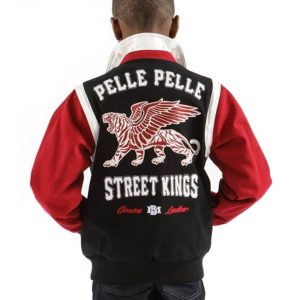 Kids Pelle Pelle Black Street Kings 1978 Wool Jacket