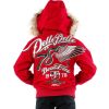 Kids Pelle Pelle Born Free 1978 Red Fur Hood Jacket
