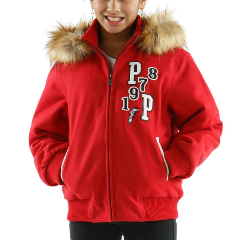 Kids Pelle Pelle Come Out 1978 MB Fur Hood Red Jacket
