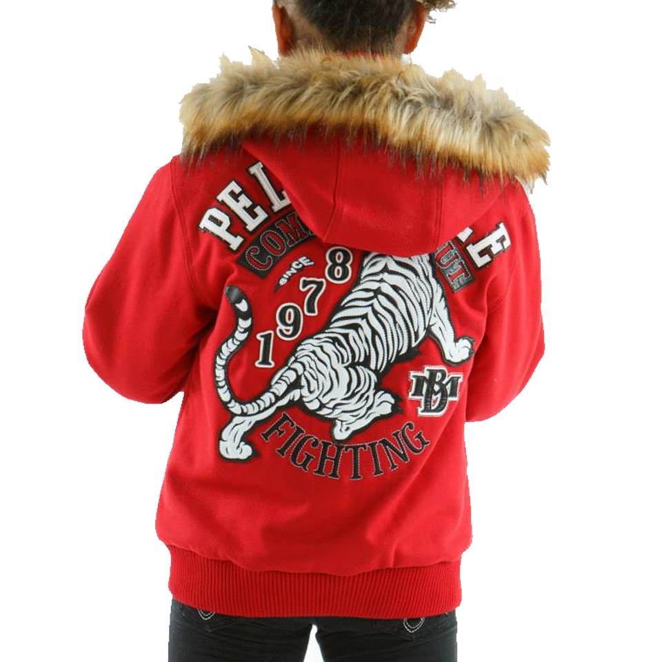 Kids Pelle Pelle Come Out 1978 MB Fur Hood Red Wool Jacket