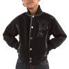 Kids Pelle Pelle Gator P Black Varsity Jacket