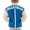 Kids Pelle Pelle Gator P Blue Varsity Wool Jacket