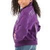 Kids Pelle Pelle Gator P Purple Varsity Wool Jacket
