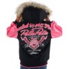 Kids Pelle Pelle Greatest Of All Time Black Fur Hood Jacket