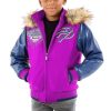 Kids Pelle Pelle Greatest Of All Time Light Purple Fur Hood Jacket