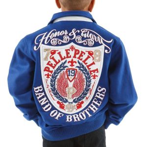Kids Pelle Pelle Honor & Glory Brand Of Brother Blue Jacket