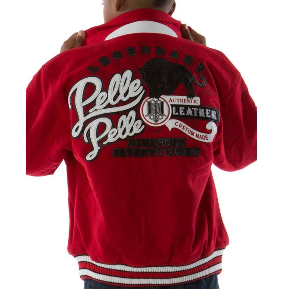 Kids Pelle Pelle Legendary 1978 Red Panther Authentic Custom Made Wool Jacket