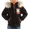 Kids Pelle Pelle Limited Edition MB 1978 Black Fur Hood Jacket