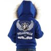 Kids Pelle Pelle Limited Edition MB 1978 Blue Fur Hood Wool Jacket