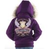 Kids Pelle Pelle Limited Edition MB 1978 Purple Fur Hood Jacket