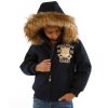 Kids Pelle Pelle MB Legend 1978 Blue Fur Hood Jacket