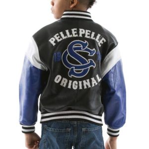 Kids Pelle Pelle Original Soda Club Black Leather Jacket