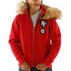 Kids Pelle Pelle Rebel Soul Nation MB 1978 Red Fur Hood Jacket