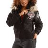 Ladies Pelle Pelle 1978 MB True Fur Hood Black Jacket