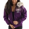 Ladies Pelle Pelle 1978 MB True Fur Hood Purple Jacket