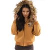 Ladies Pelle Pelle 1978 MB True Fur Hood Yellow Jacket