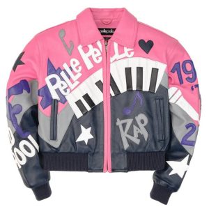 Ladies Pelle Pelle 50 Years of Hip Hop Pink Crop Jacket