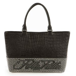 Ladies Pelle Pelle Black Encrusted Studded Handbag
