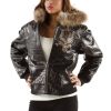 Ladies Pelle Pelle Black Legendary MB 1978 Fur Hood Jacket