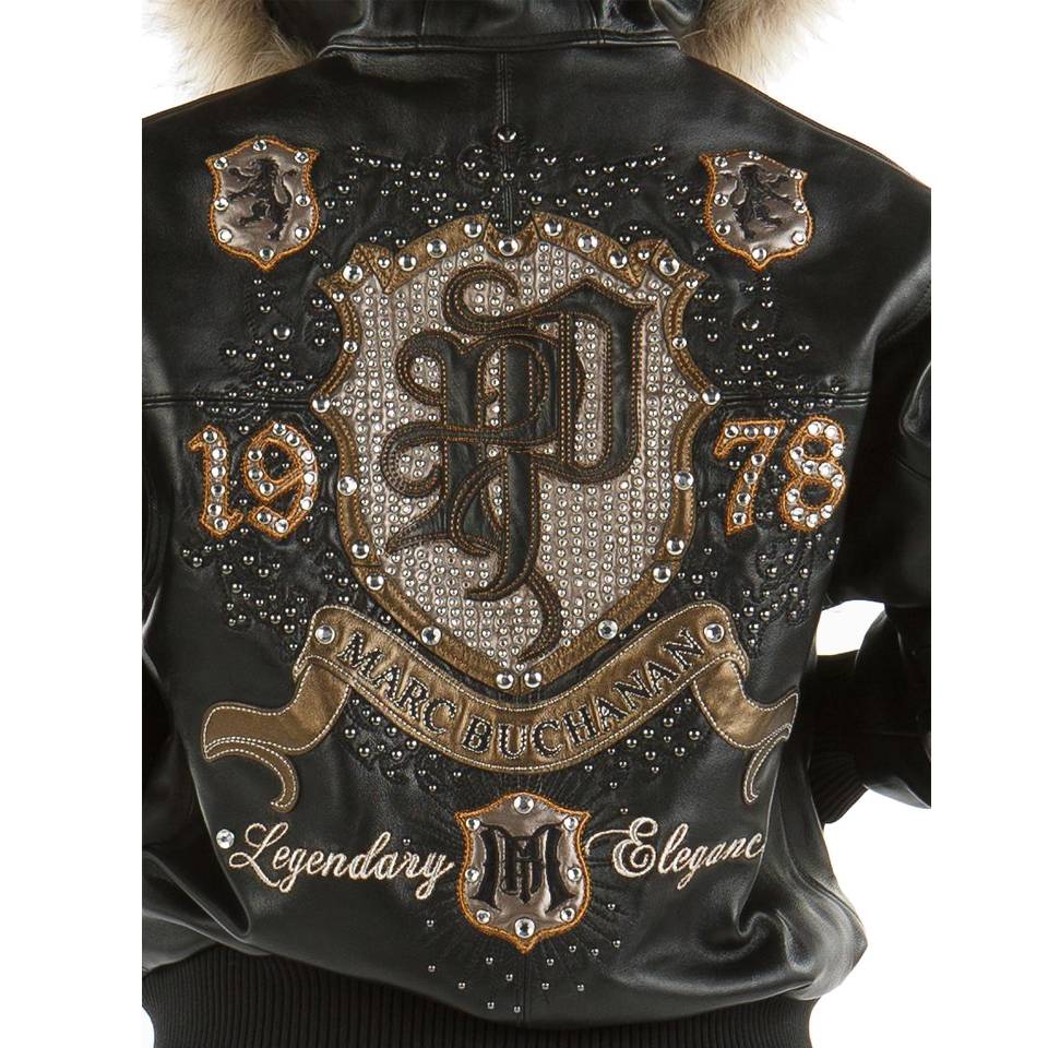 Ladies Pelle Pelle Black Legendary MB 1978 Fur Hood Leather Real Jacket