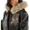 Ladies Pelle Pelle Black Legendary MB 1978 Fur Hooded Leather Real Jacket