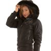 Ladies Pelle Pelle Born Free 1978 Black Fur Hood Jacket
