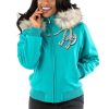 Ladies Pelle Pelle Born Free 1978 Turquoise Fur Hood Jacket